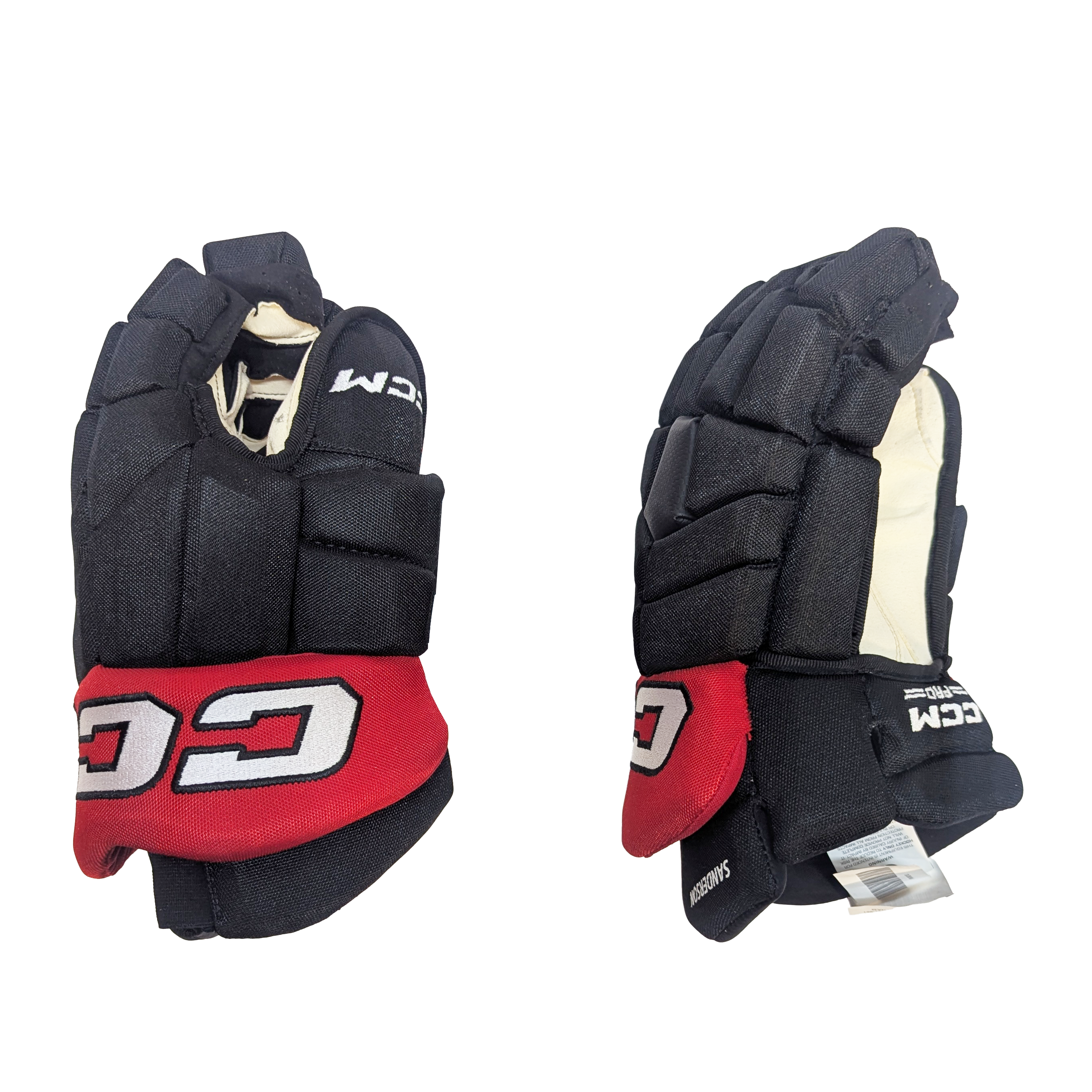CCM HGTK - NHL Pro Stock Glove - Jake Sanderson (Black/Red)